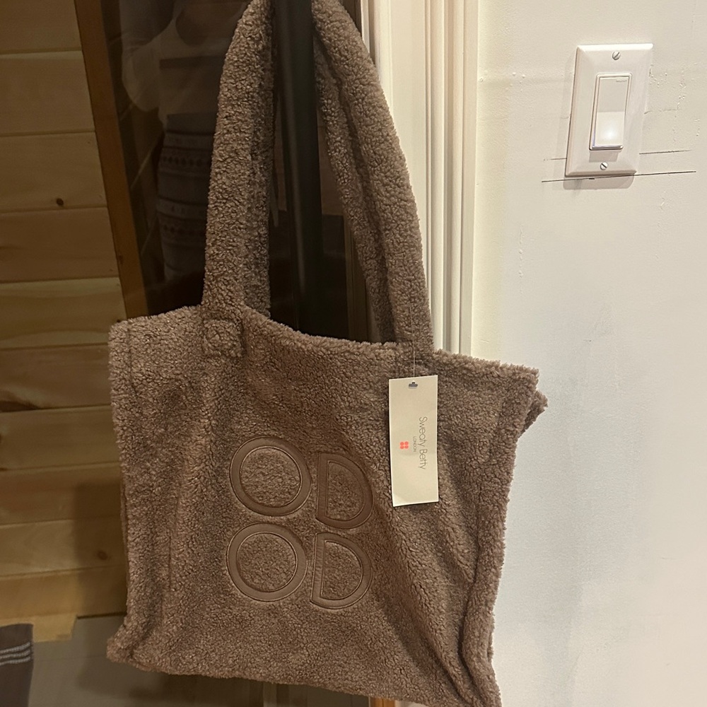 Sweaty Beatty Brown Sherpa Tote Bag